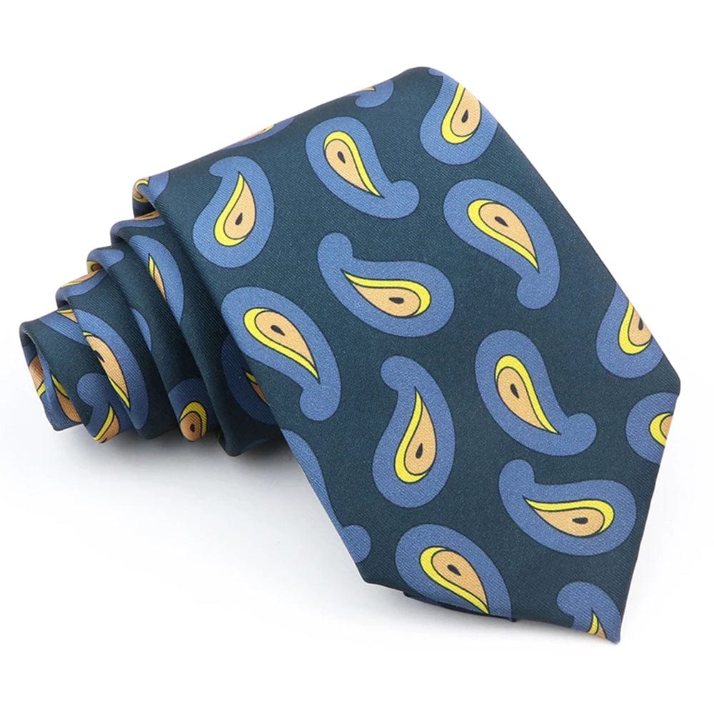 ZONFAZ Novelty Polka Dot Paisley Silk Tie