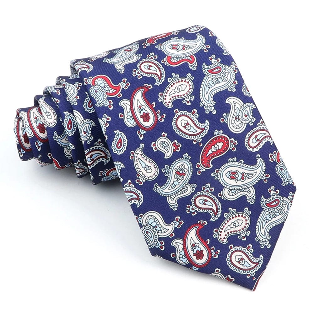 ZONFAZ Novelty Polka Dot Paisley Silk Tie