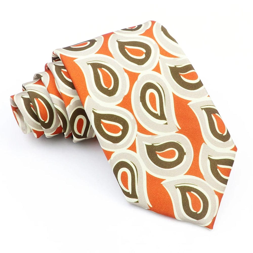 ZONFAZ Novelty Polka Dot Paisley Silk Tie