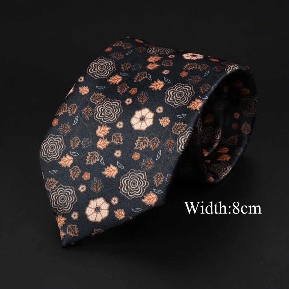 ZONFAZ Novelty Silk Neckties for Men Printed Soft Friendly Jacquard Tie