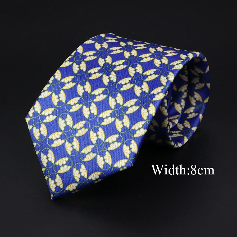 ZONFAZ Novelty Silk Neckties for Men Printed Soft Friendly Jacquard Tie