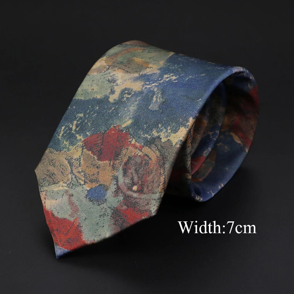 ZONFAZ Novelty Silk Neckties for Men Printed Soft Friendly Jacquard Tie