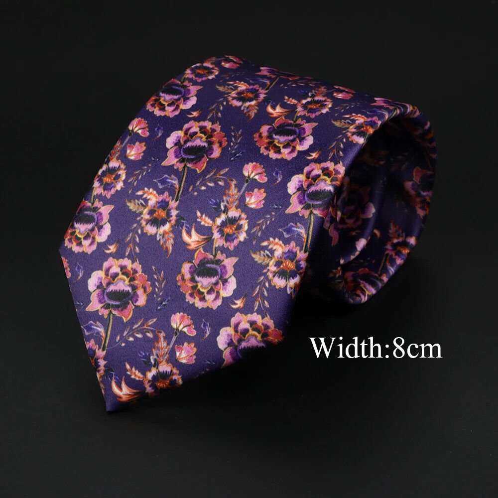 ZONFAZ Novelty Silk Neckties for Men Printed Soft Friendly Jacquard Tie