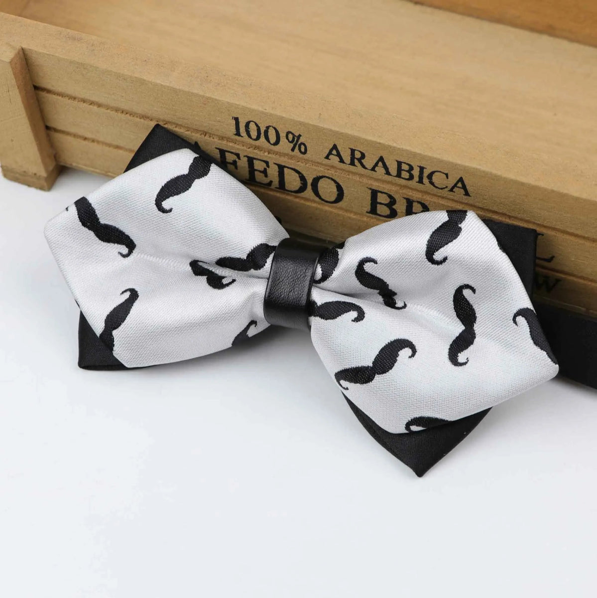 ZONFAZ Novelty Silk Polyester Mustache Necktie Beard Bow Tie Handkerchief