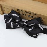 ZONFAZ Novelty Silk Polyester Mustache Necktie Beard Bow Tie Handkerchief