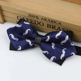 ZONFAZ Novelty Silk Polyester Mustache Necktie Beard Bow Tie Handkerchief