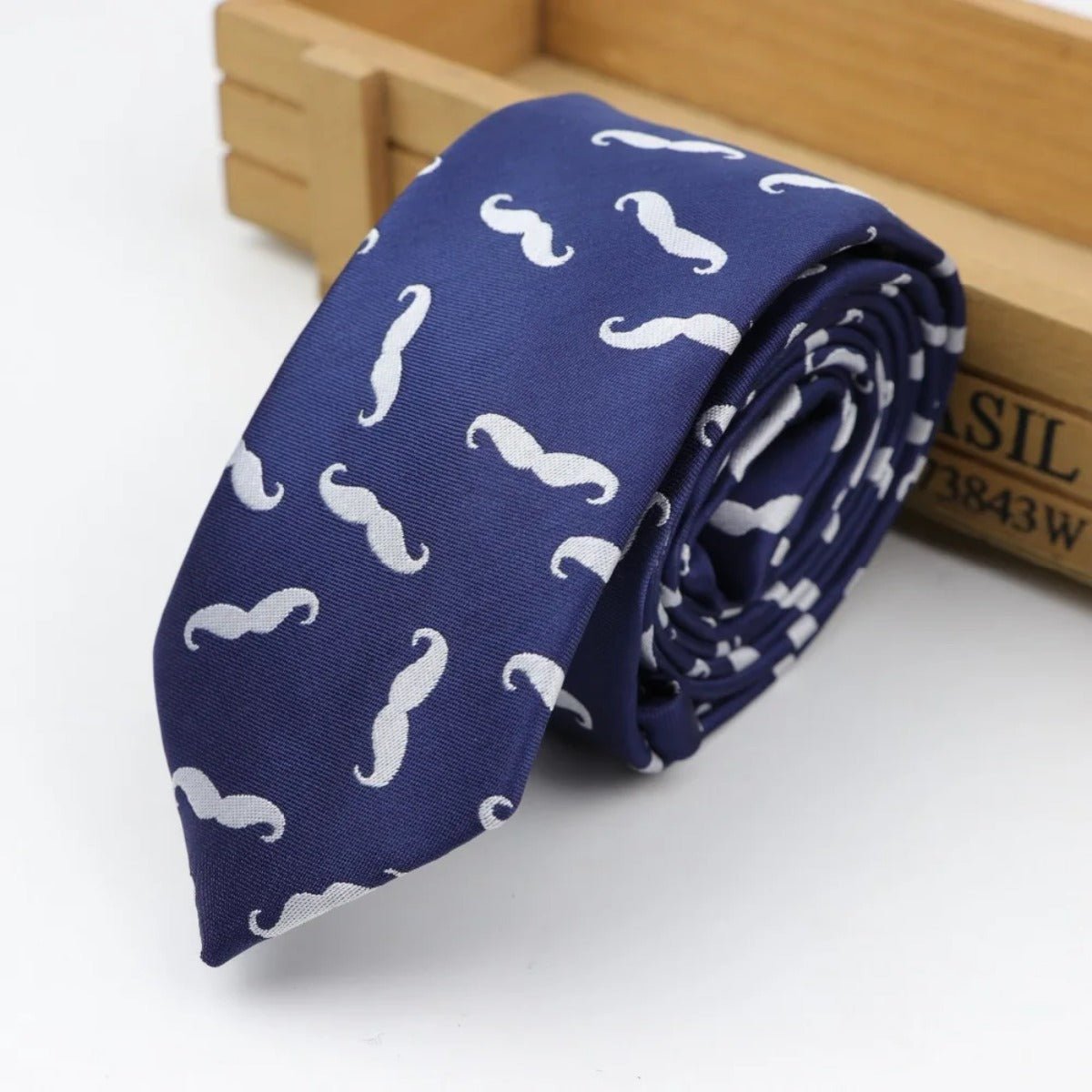 ZONFAZ Novelty Silk Polyester Mustache Necktie Beard Bow Tie Handkerchief