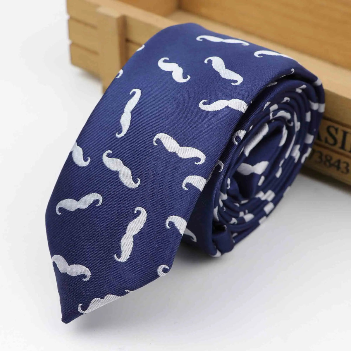 ZONFAZ Novelty Silk Polyester Mustache Necktie Beard Bow Tie Handkerchief