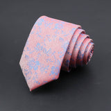 ZONFAZ Novelty Silk Ties Men's Fashion Plaid Flower Printed Skinny Floral Necktie