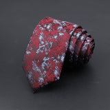 ZONFAZ Novelty Silk Ties Men's Fashion Plaid Flower Printed Skinny Floral Necktie