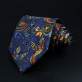 ZONFAZ Novelty Soft Silk Ties for Men Fashion 8.5cm Paisley Floral Necktie For Wedding Business Meeting Suit Ties