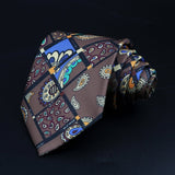 ZONFAZ Novelty Soft Silk Ties for Men Fashion 8.5cm Paisley Floral Necktie For Wedding Business Meeting Suit Ties