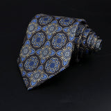 ZONFAZ Novelty Soft Silk Ties for Men Fashion 8.5cm Paisley Floral Necktie For Wedding Business Meeting Suit Ties