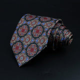 ZONFAZ Novelty Soft Silk Ties for Men Fashion 8.5cm Paisley Floral Necktie For Wedding Business Meeting Suit Ties