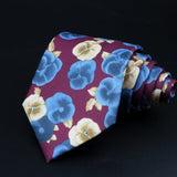 ZONFAZ Novelty Soft Silk Ties for Men Fashion 8.5cm Paisley Floral Necktie For Wedding Business Meeting Suit Ties