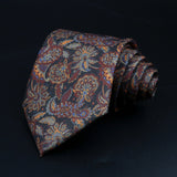 ZONFAZ Novelty Soft Silk Ties for Men Fashion 8.5cm Paisley Floral Necktie For Wedding Business Meeting Suit Ties