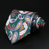 ZONFAZ Novelty Soft Silk Ties for Men Fashion 8.5cm Paisley Floral Necktie For Wedding Business Meeting Suit Ties