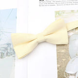 ZONFAZ Parent - Child Cute Solid Color Cotton Bow Ties