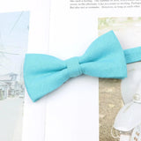 ZONFAZ Parent - Child Cute Solid Color Cotton Bow Ties