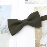 ZONFAZ Parent - Child Cute Solid Color Cotton Bow Ties