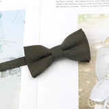 ZONFAZ Parent - Child Cute Solid Color Cotton Bow Ties