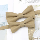 ZONFAZ Parent - Child Cute Solid Color Cotton Bow Ties