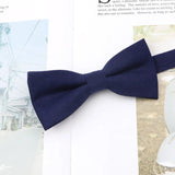 ZONFAZ Parent - Child Cute Solid Color Cotton Bow Ties