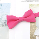 ZONFAZ Parent - Child Cute Solid Color Cotton Bow Ties