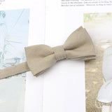 ZONFAZ Parent - Child Cute Solid Color Cotton Bow Ties