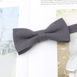 ZONFAZ Parent - Child Cute Solid Color Cotton Bow Ties