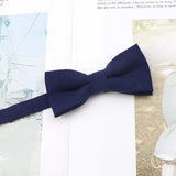 ZONFAZ Parent - Child Cute Solid Color Cotton Bow Ties