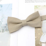 ZONFAZ Parent - Child Cute Solid Color Cotton Bow Ties