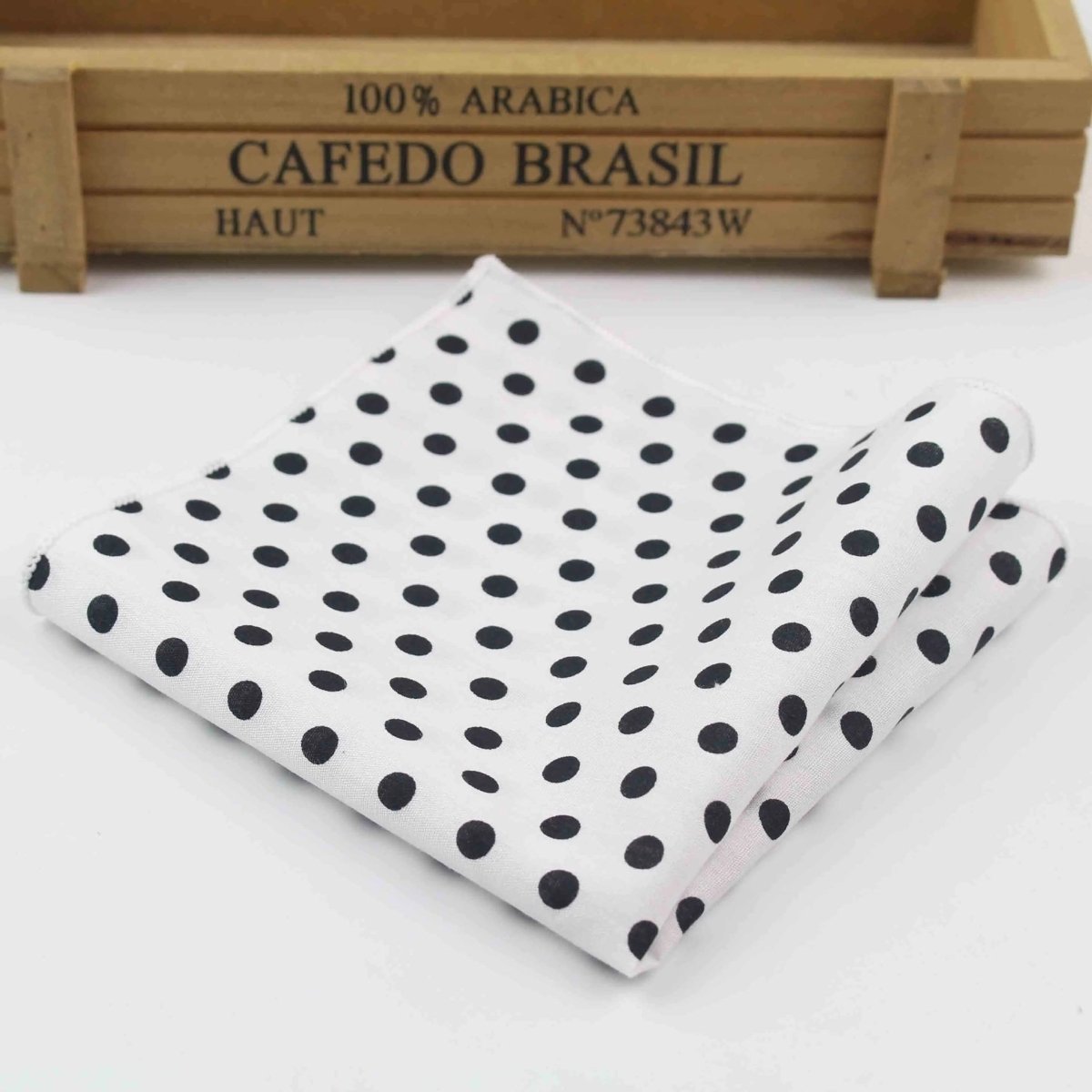 ZONFAZ Polka Dot Cotton Handkerchiefs Pocket Square