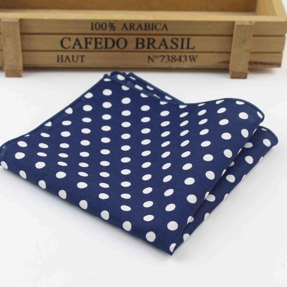 ZONFAZ Polka Dot Cotton Handkerchiefs Pocket Square