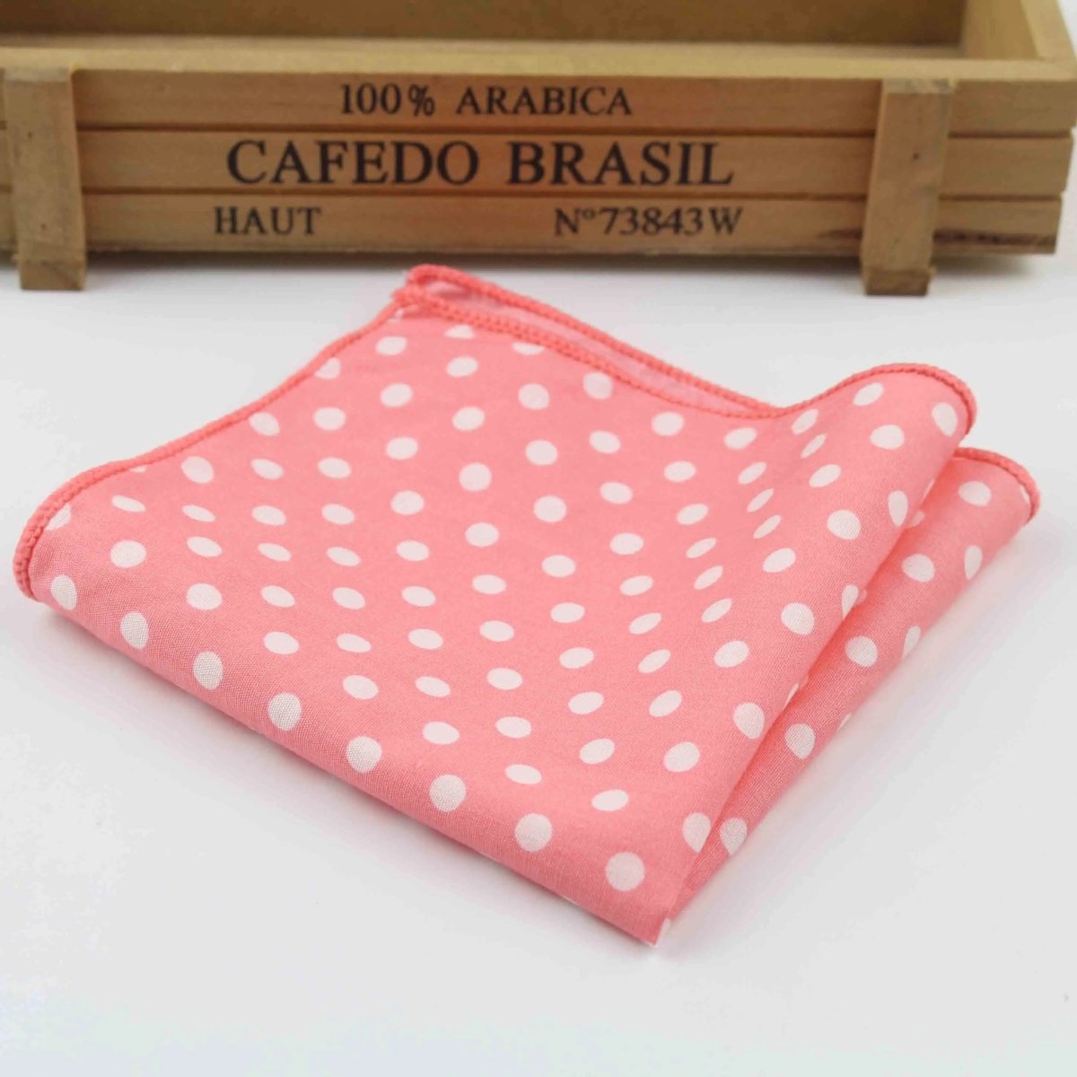 ZONFAZ Polka Dot Cotton Handkerchiefs Pocket Square