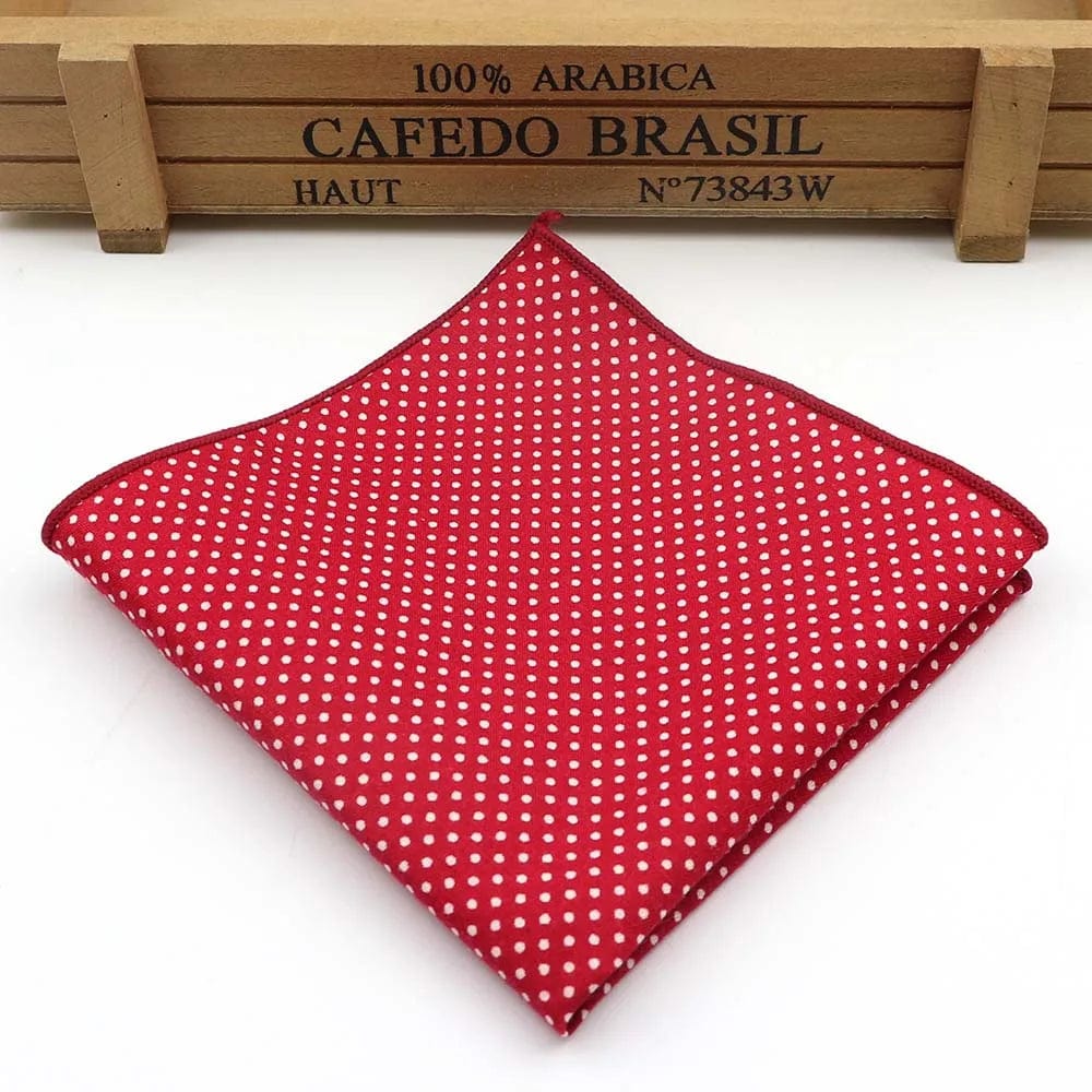 ZONFAZ Polka Dot Cotton Handkerchiefs Pocket Square