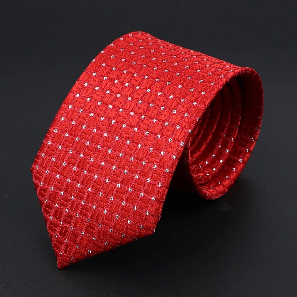 ZONFAZ Polka Dot Striped Ties for Men Fashion Classic Soft Skinny Neckties