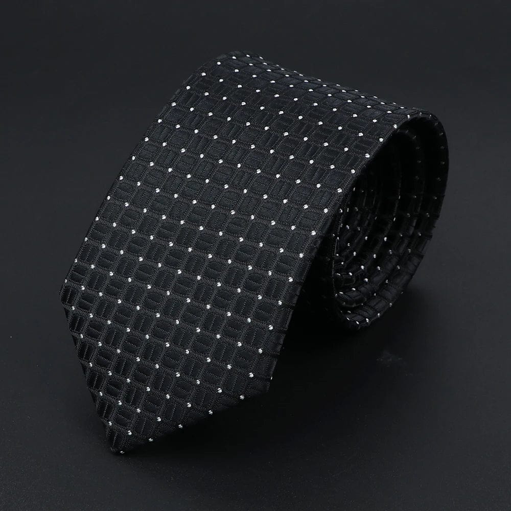 ZONFAZ Polka Dot Striped Ties for Men Fashion Classic Soft Skinny Neckties