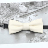 ZONFAZ Pu Leather Solid Color Bow Ties