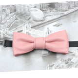 ZONFAZ Pu Leather Solid Color Bow Ties