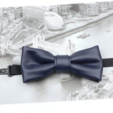 ZONFAZ Pu Leather Solid Color Bow Ties