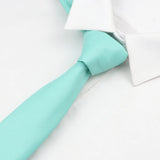 ZONFAZ PU Leather Solid Color Skinny Ties 5.5cm Width