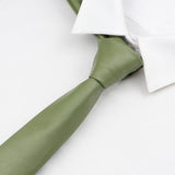 ZONFAZ PU Leather Solid Color Skinny Ties 5.5cm Width