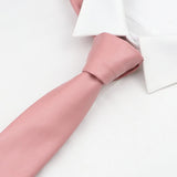 ZONFAZ PU Leather Solid Color Skinny Ties 5.5cm Width