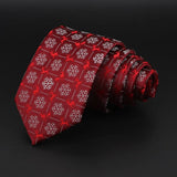 ZONFAZ Red Blue Christmas Ties Xmas Tree Santa Claus Snowflake Slim Necktie For Festival