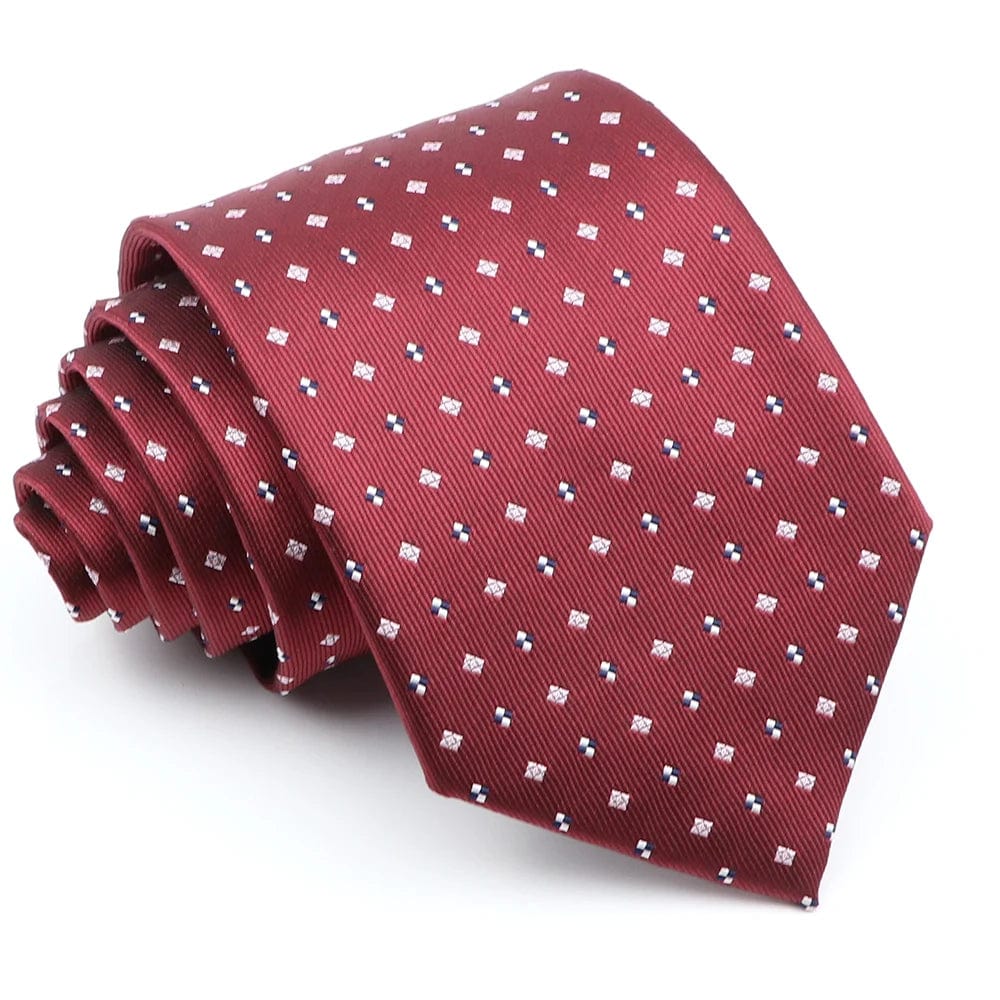 ZONFAZ Red Solid Striped Paisley Flower Ties