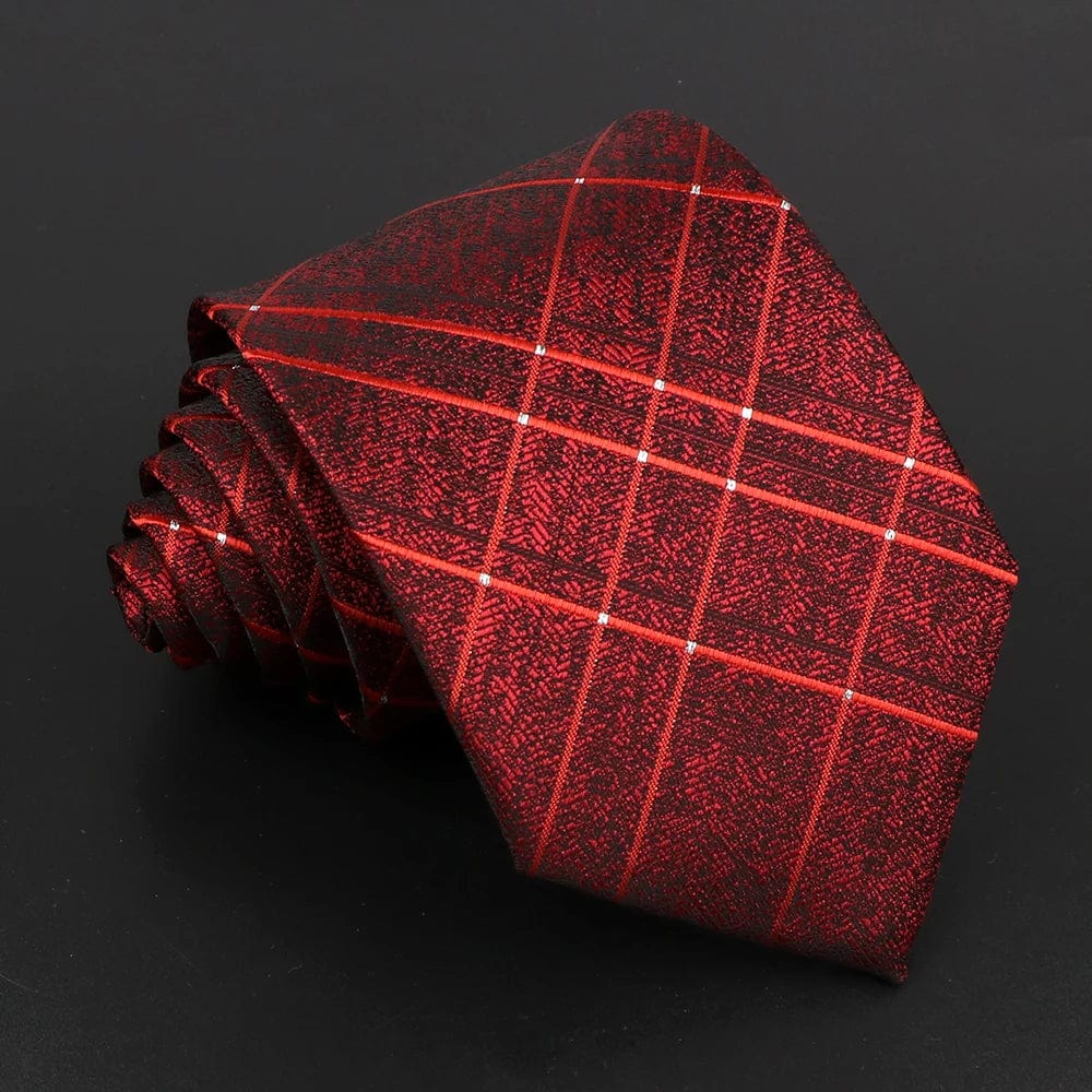 ZONFAZ Red Solid Striped Paisley Flower Ties