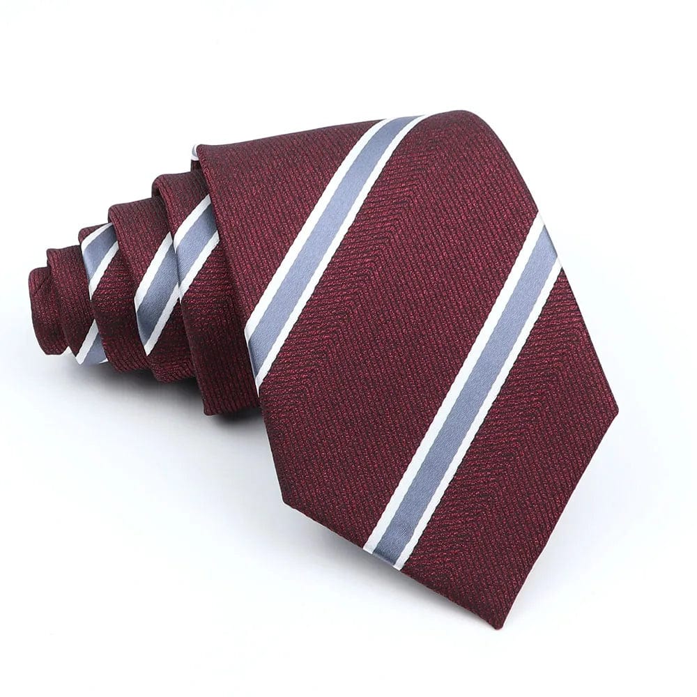 ZONFAZ Red Solid Striped Paisley Flower Ties