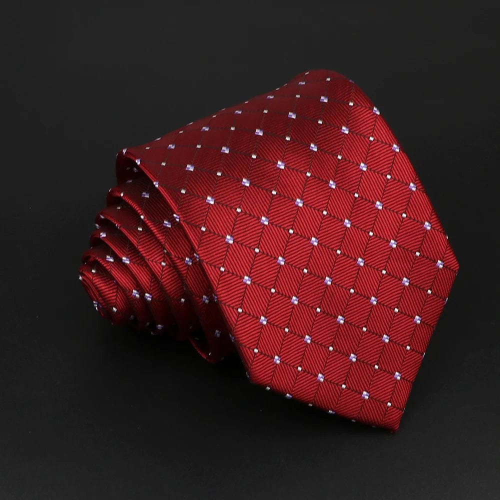 ZONFAZ Red Solid Striped Paisley Flower Ties