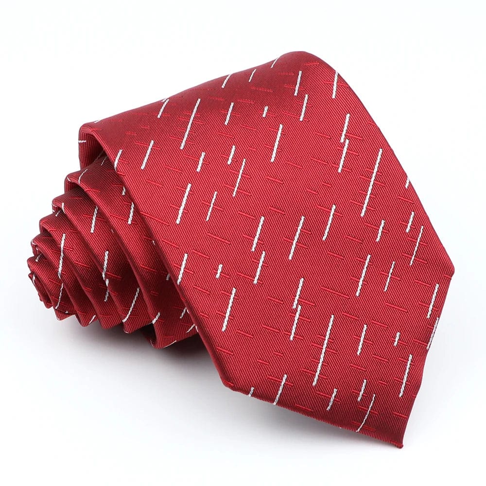 ZONFAZ Red Solid Striped Paisley Flower Ties